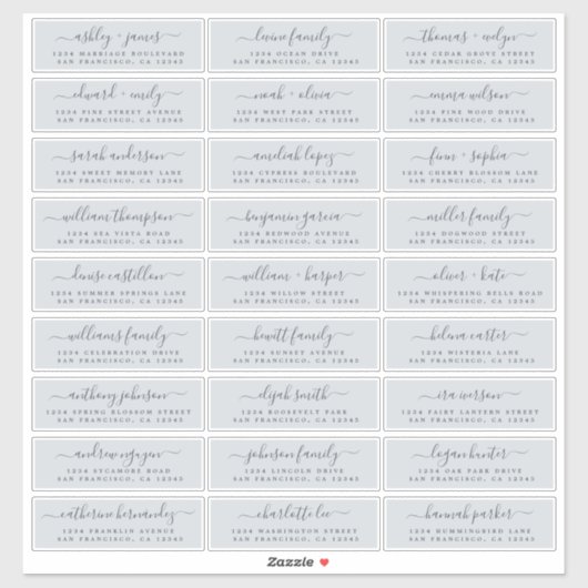 Adresetiketten  bruiloft sticker (Vel)