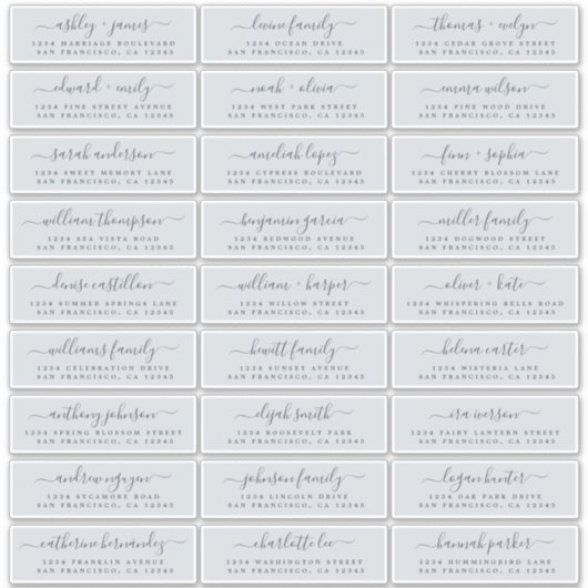 Adresetiketten  bruiloft sticker (Voorkant)