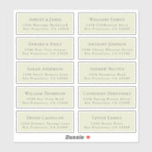 Adresetiketten bruiloft sticker (Vel)