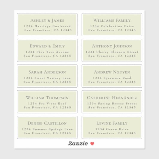 Adresetiketten  bruiloft sticker (Vel)