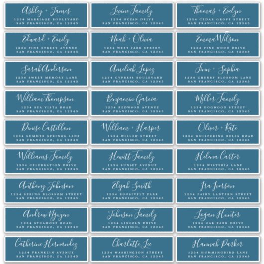 Adresetiketten  bruiloft sticker (Voorkant)