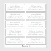 Adresetiketten bruiloft sticker (Vel)