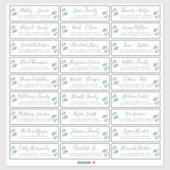 Adresetiketten  bruiloft sticker (Vel)