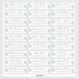 Adresetiketten  bruiloft sticker