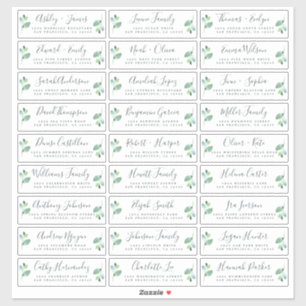 Adresetiketten bruiloft sticker