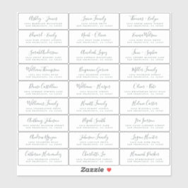 Adresetiketten  bruiloft sticker