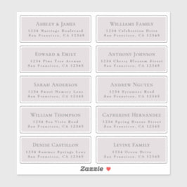 Adresetiketten  bruiloft sticker