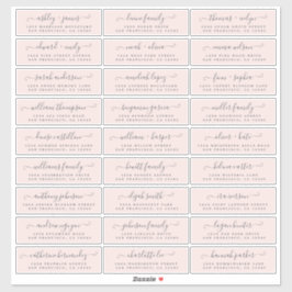 Adresetiketten  bruiloft sticker