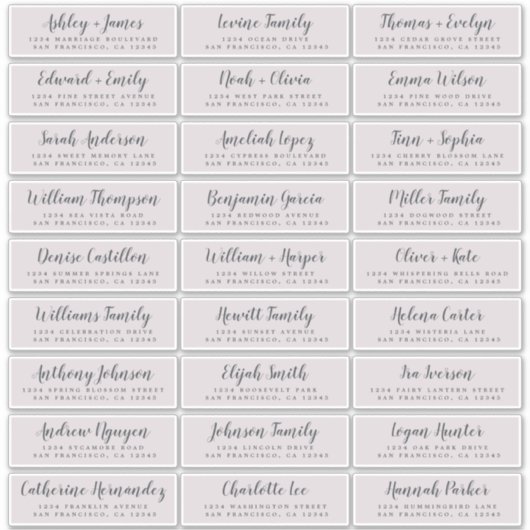 Adresetiketten  bruiloft sticker (Voorkant)