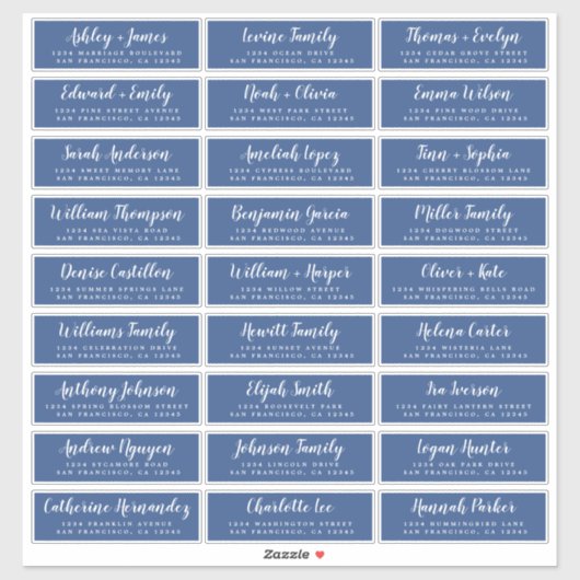 Adresetiketten  bruiloft sticker (Vel)