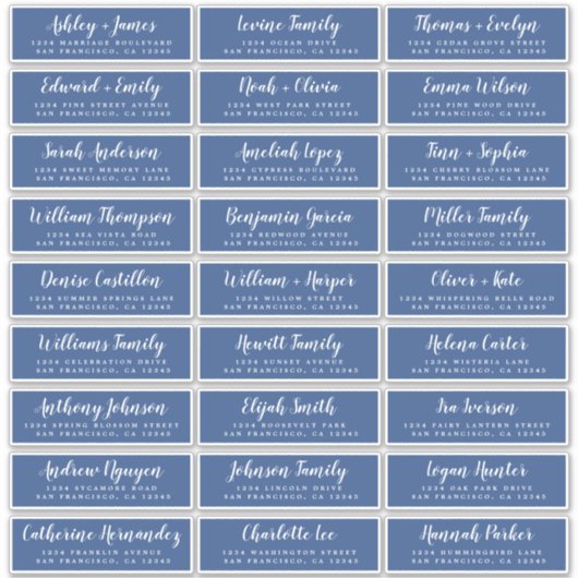 Adresetiketten  bruiloft sticker (Voorkant)