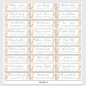 Adresetiketten bruiloft sticker (Vel)