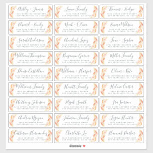 Adresetiketten bruiloft sticker