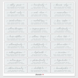 Adresetiketten  bruiloft sticker