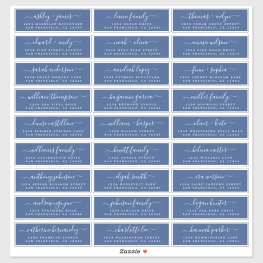 Adresetiketten  bruiloft sticker (Vel)