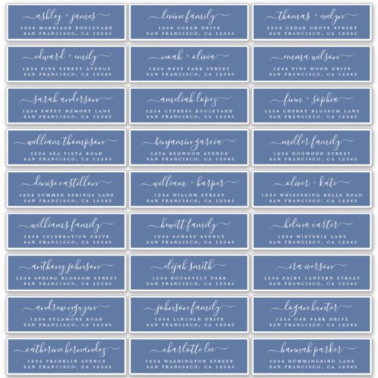 Adresetiketten  bruiloft sticker (Voorkant)