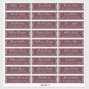 Adresetiketten  bruiloft sticker