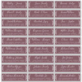 Adresetiketten  bruiloft sticker (Voorkant)