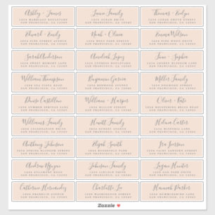 Adresetiketten  bruiloft sticker