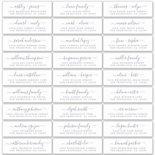 Adresetiketten  bruiloft sticker (Voorkant)