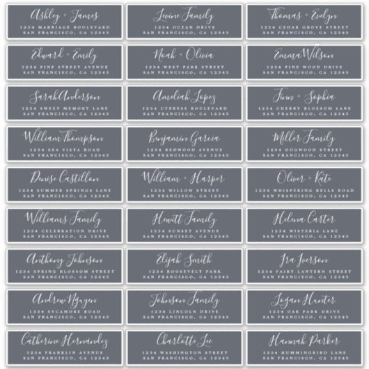 Adresetiketten  bruiloft sticker (Voorkant)