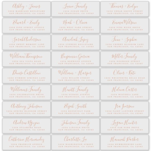 Adresetiketten  bruiloft sticker (Voorkant)