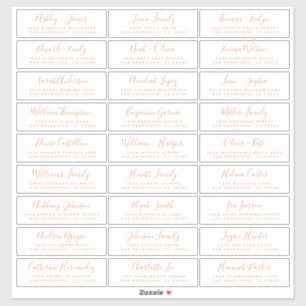 Adresetiketten bruiloft sticker