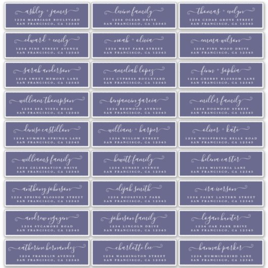 Adresetiketten  bruiloft sticker (Voorkant)