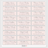 Adresetiketten  bruiloft sticker (Vel)