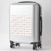 Adresetiketten bruiloft sticker (Koffer)