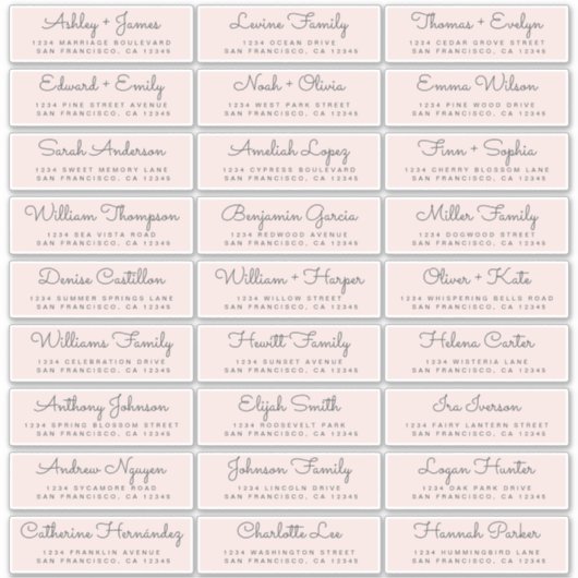 Adresetiketten  bruiloft sticker (Voorkant)