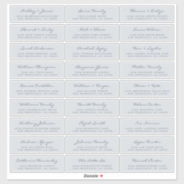 Adresetiketten  bruiloft sticker