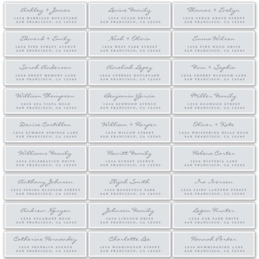 Adresetiketten  bruiloft sticker (Voorkant)