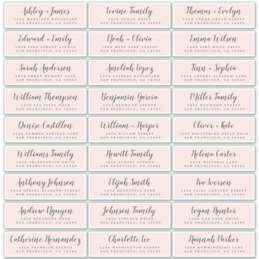Adresetiketten  bruiloft sticker (Voorkant)