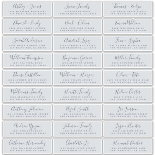 Adresetiketten  bruiloft sticker (Voorkant)