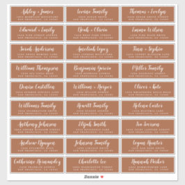 Adresetiketten  bruiloft sticker