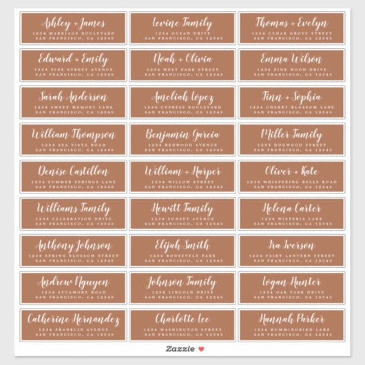 Adresetiketten  bruiloft sticker (Vel)