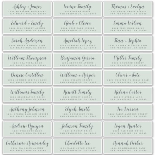 Adresetiketten  bruiloft sticker (Voorkant)