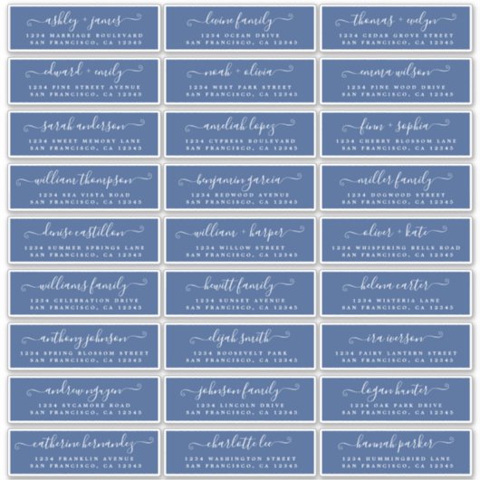 Adresetiketten  bruiloft sticker (Voorkant)