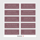 Adresetiketten bruiloft sticker (Vel)