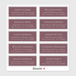 Adresetiketten  bruiloft sticker