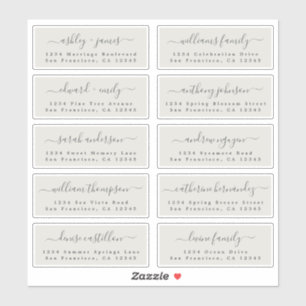 Adresetiketten bruiloft sticker