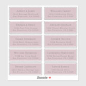Adresetiketten bruiloft sticker (Vel)