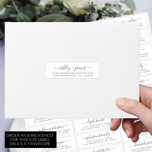 Adresetiketten  bruiloft sticker