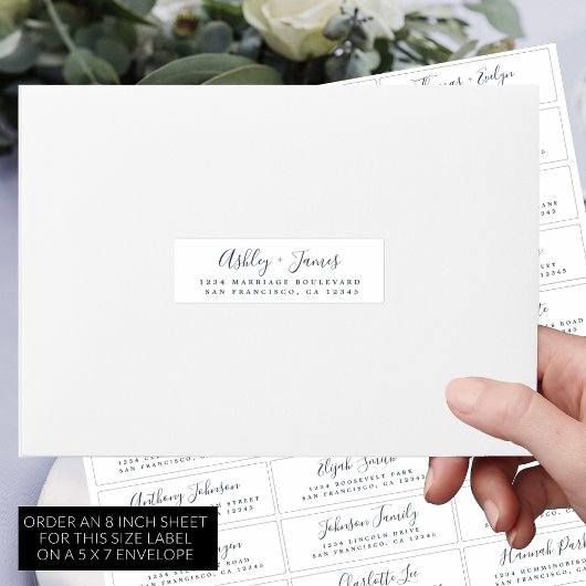 Adresetiketten bruiloft sticker