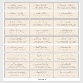 Adresetiketten  bruiloft sticker