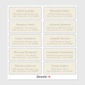 Adresetiketten bruiloft sticker (Vel)