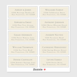 Adresetiketten  bruiloft sticker