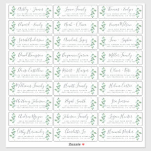 Adresetiketten bruiloft sticker