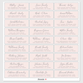 Adresetiketten  bruiloft sticker